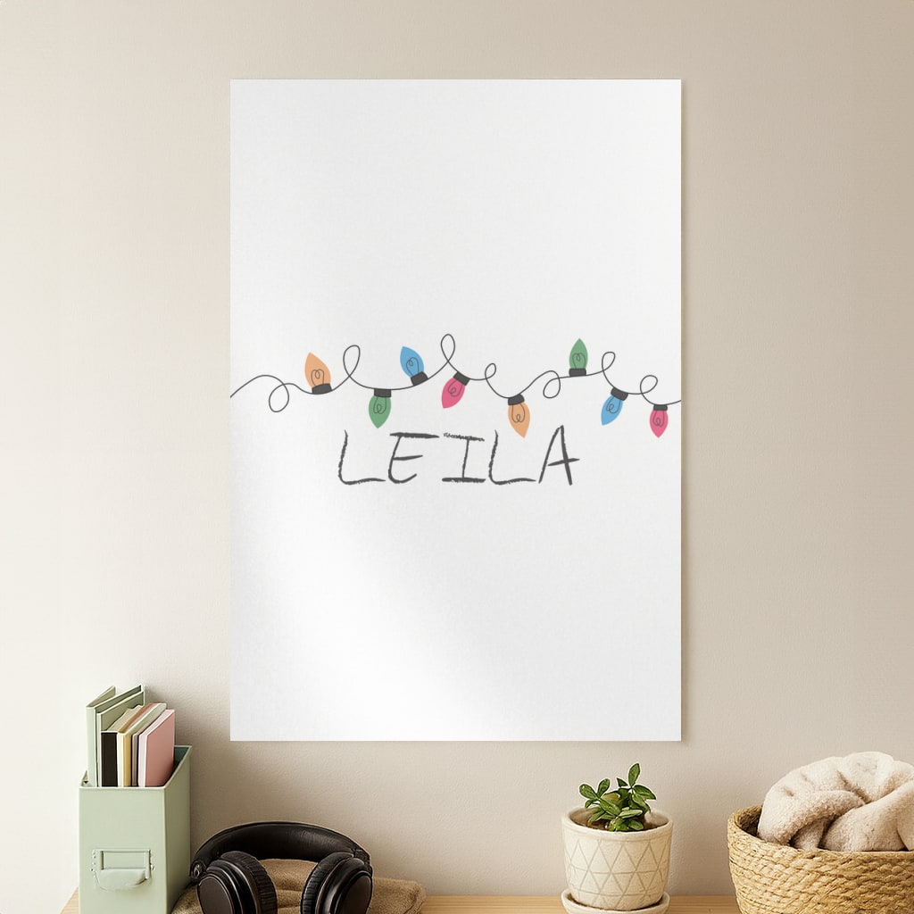 Fairy Lights - Personalised Stranger Poster