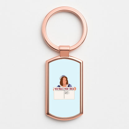 You Suck Tally Rose Gold Keyring