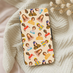 Stranger Pattern Wallet Phone Case