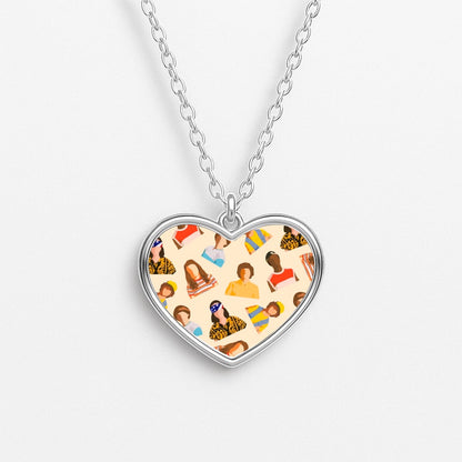Stranger Pattern Heart Necklace