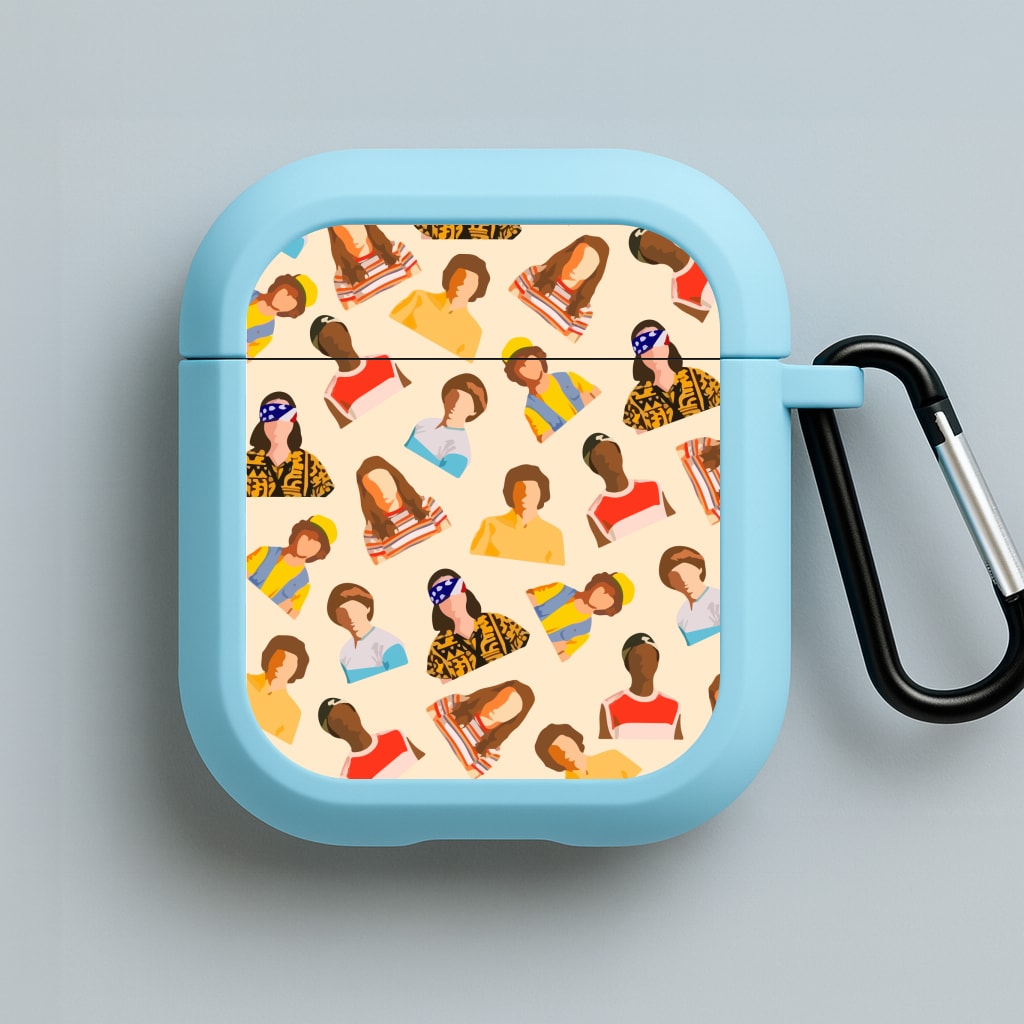 Stranger Pattern Blue AirPods Case