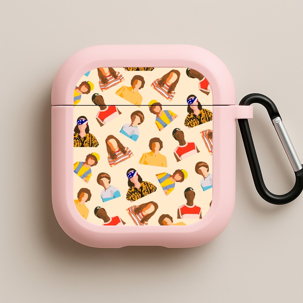 Stranger Pattern Pink AirPods Case