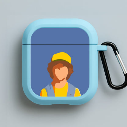 Faceless Dustin - Stranger Things Blue AirPods Case