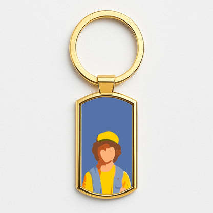 Faceless Dustin - Stranger Things Gold Keyring