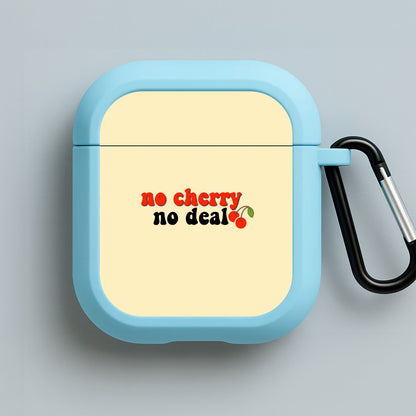 No Cherry No Deal Blue AirPods Case