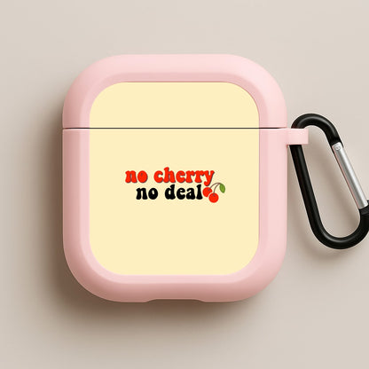 No Cherry No Deal Pink AirPods Case