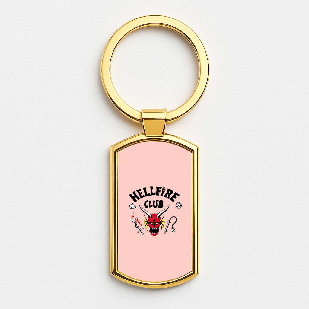 Hellfire Club Logo Gold Keyring