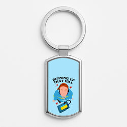 Running Up That Hill Silver Keyring