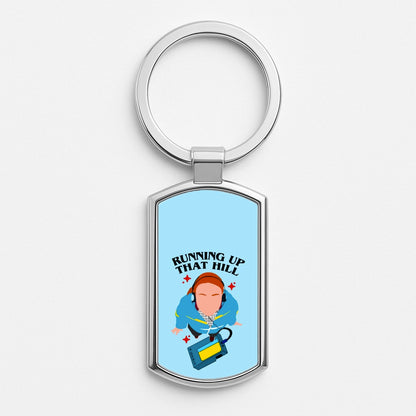 Running Up That Hill Silver Keyring