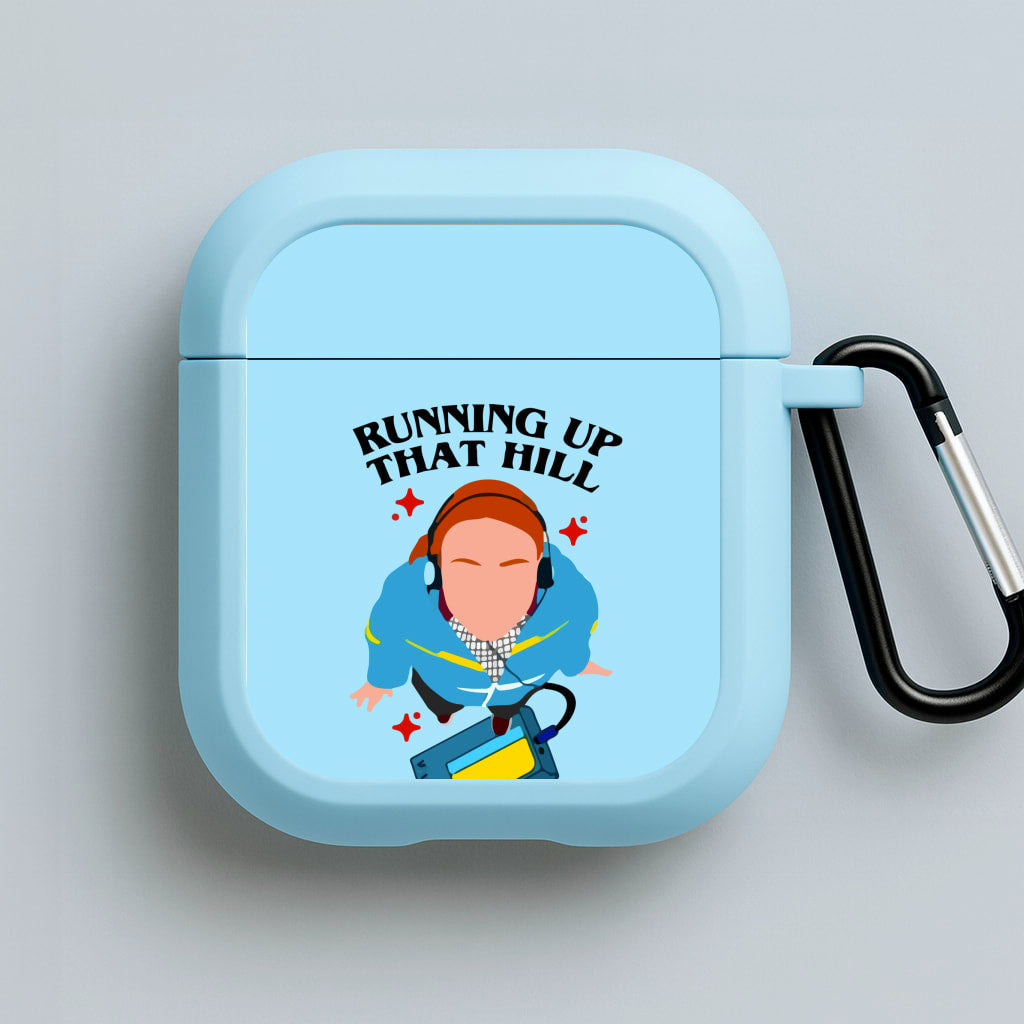 Running Up That Hill Blue AirPods Case