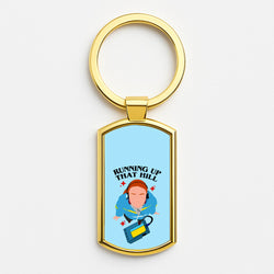 Running Up That Hill Gold Keyring