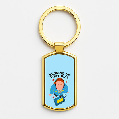 Running Up That Hill Gold Keyring