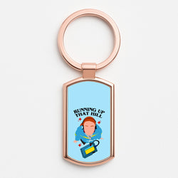Running Up That Hill Rose Gold Keyring