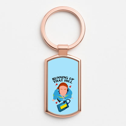Running Up That Hill Rose Gold Keyring
