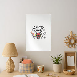 Hellfire Logo - White Art Print