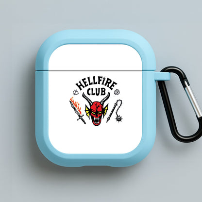 Hellfire Logo - White Blue AirPods Case