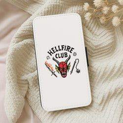 Hellfire Logo - White Wallet Phone Case