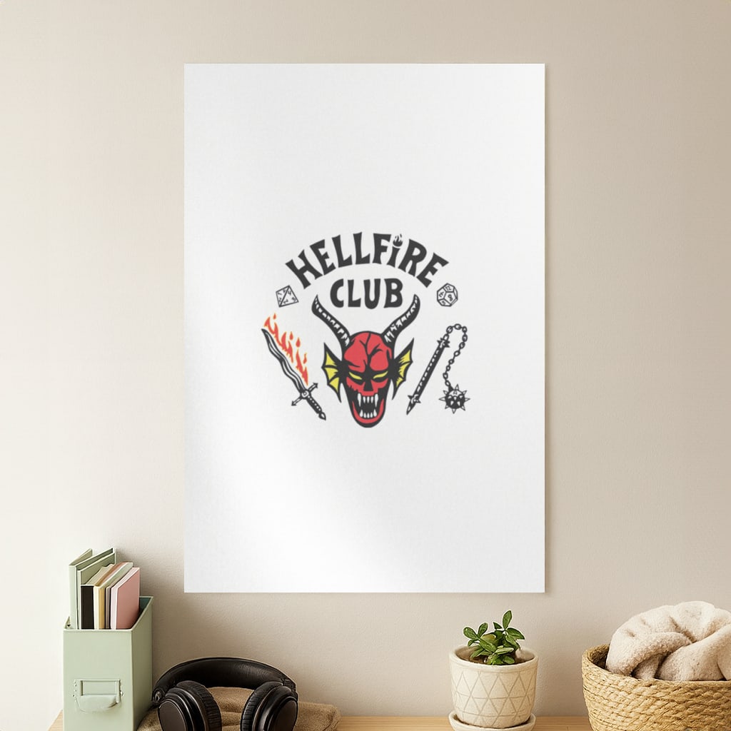 Hellfire Logo - White Poster