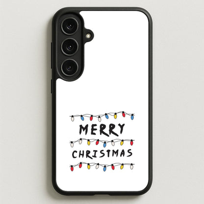 Merry Christmas String Lights Phone Case for Galaxy S25FE