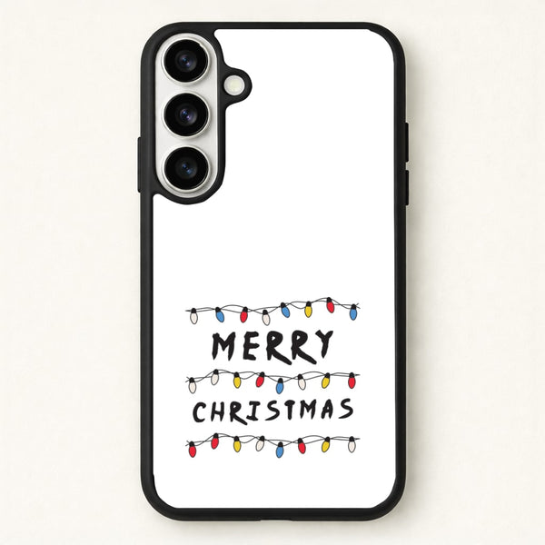Merry Christmas String Lights Phone Case for Galaxy S26 Plus