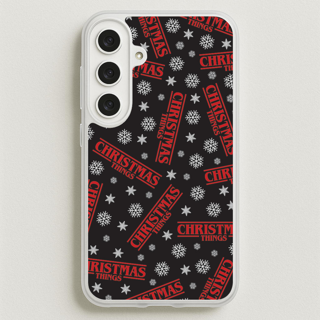 Christmas Things Snowflake Pattern Phone Case for Galaxy S25FE