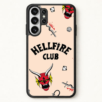 Hellfire Club Icons Collage Peach Phone Case for Galaxy S26 Ultra