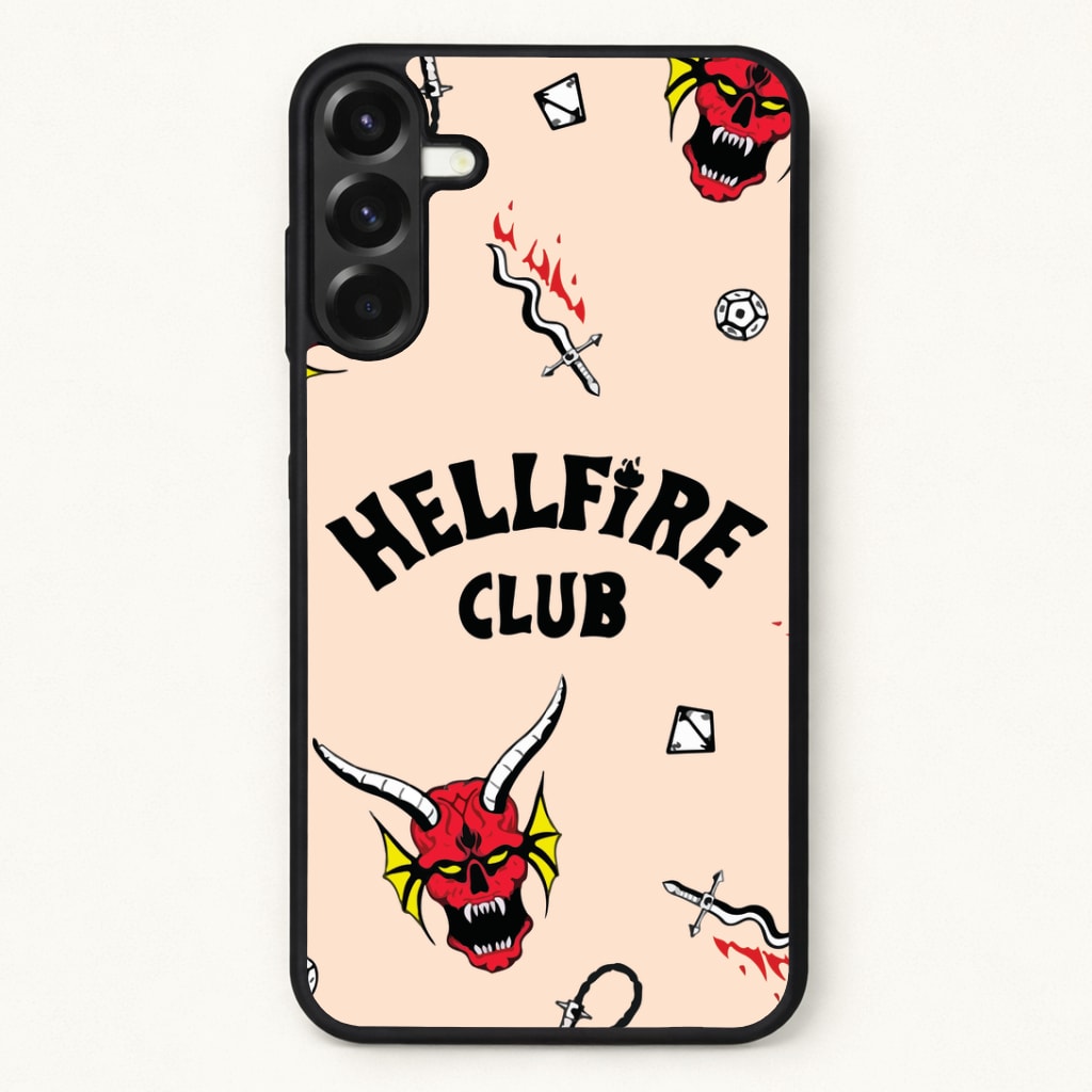 Hellfire Club Icons Collage Peach Phone Case for Galaxy A17