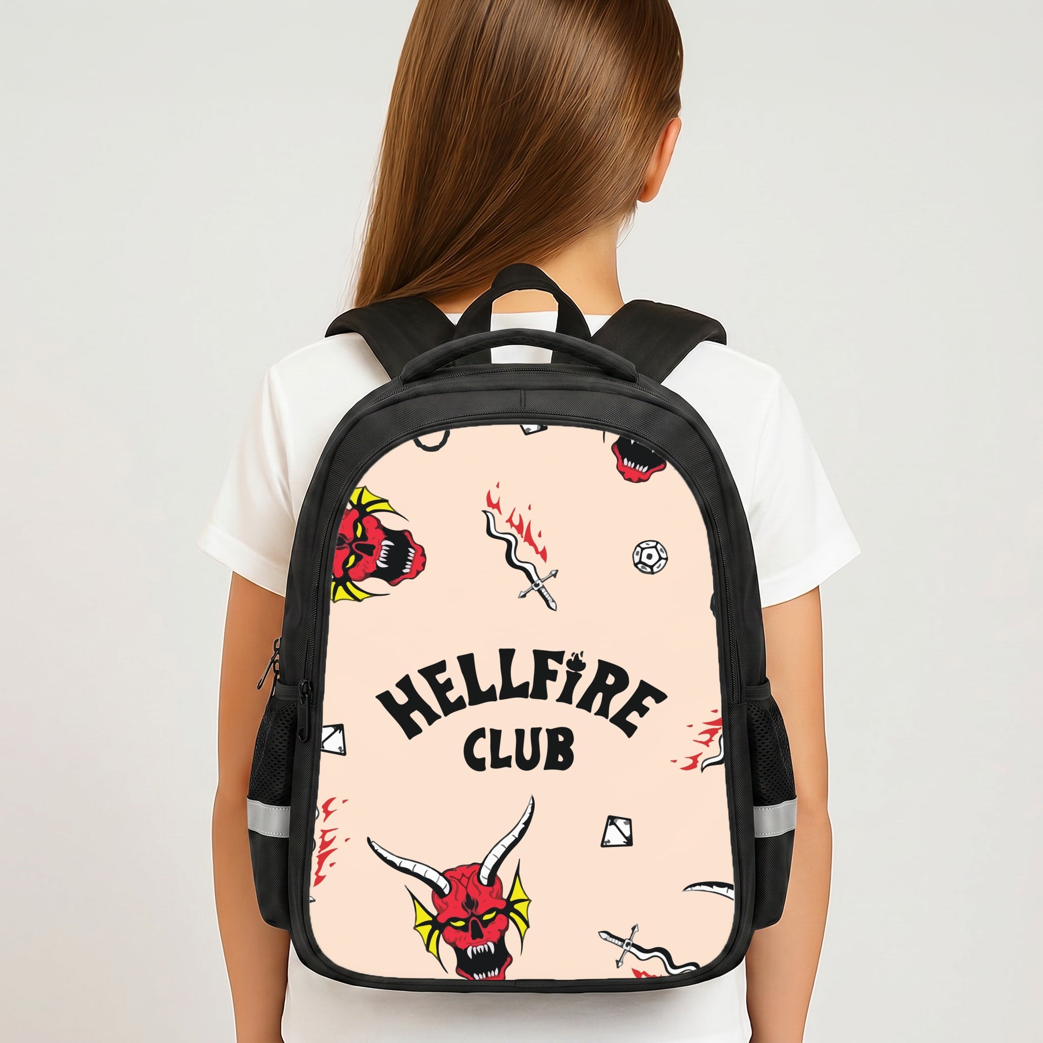 Hellfire Club Icons Collage Peach Backpack