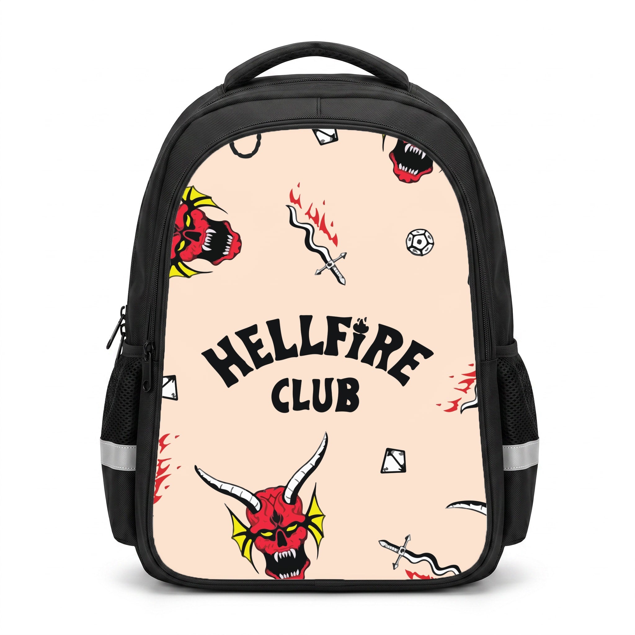 Hellfire Club Icons Collage Peach Backpack