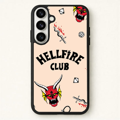 Hellfire Club Icons Collage Peach Phone Case for Galaxy S26 Plus