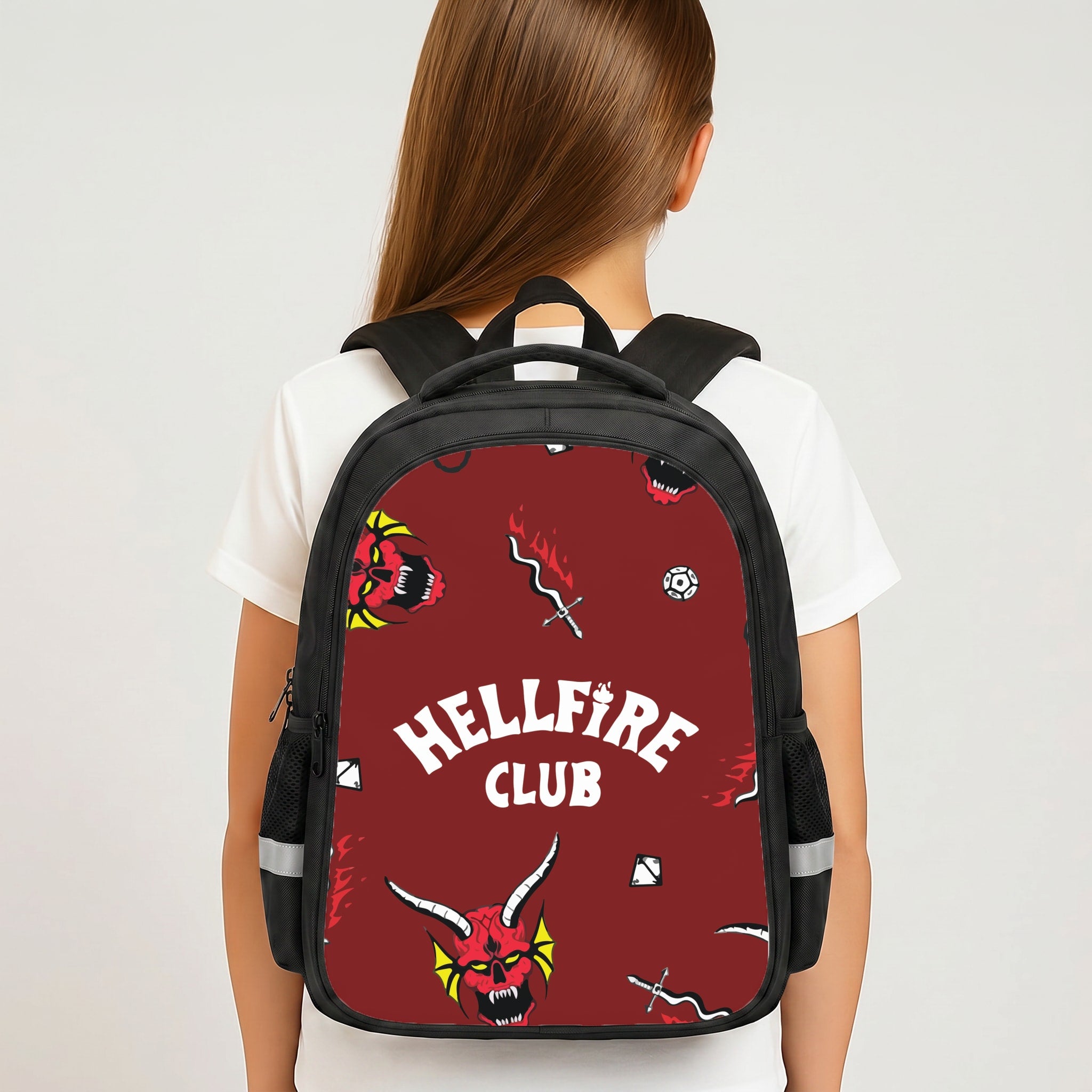 Hellfire Club Icons Collage Red Backpack