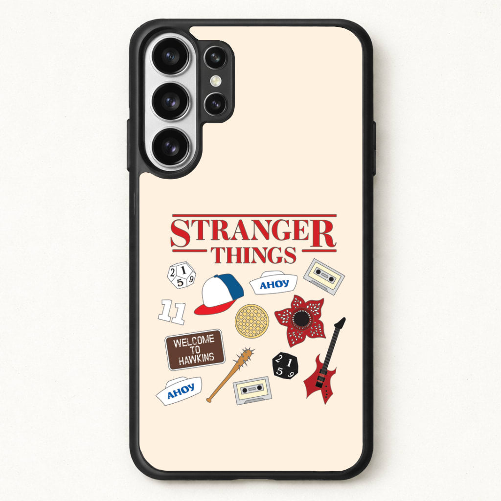 Stranger Things Cartoon Icons Phone Case for Galaxy S26 Ultra