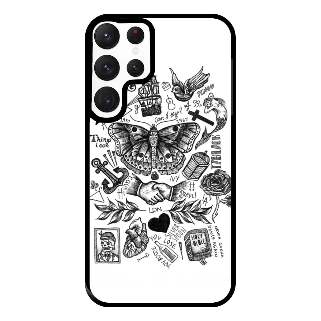 Harry Tattoos Phone Case for Galaxy S22 Ultra