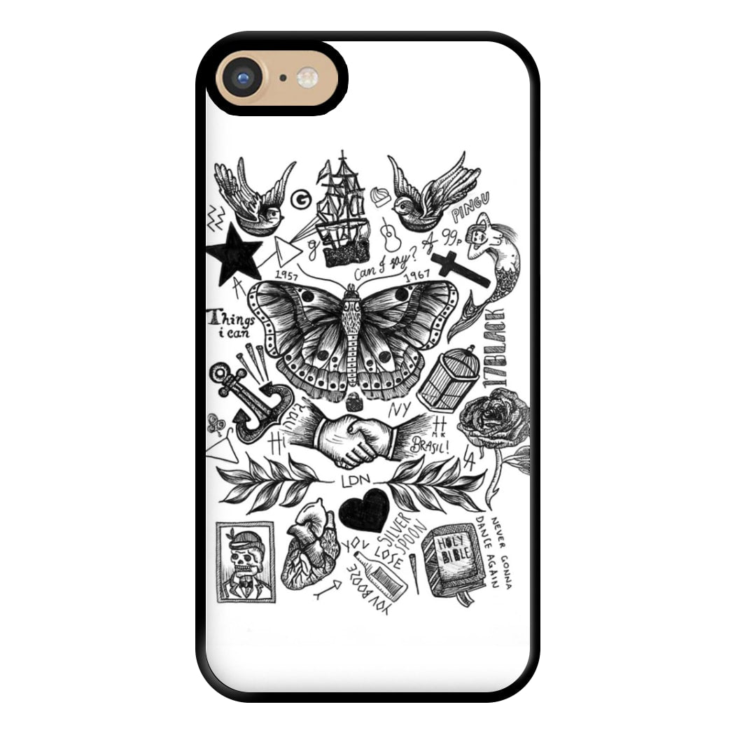 Harry Tattoos Phone Case for iPhone 6 / 7 / 8 / SE