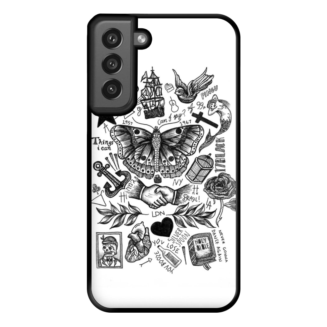 Harry Tattoos Phone Case for Galaxy S21FE