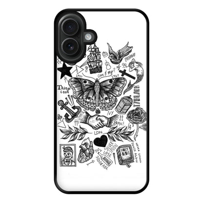 Harry Tattoos Phone Case for iPhone 16 Plus