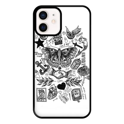 Harry Tattoos Phone Case for iPhone 13 Mini