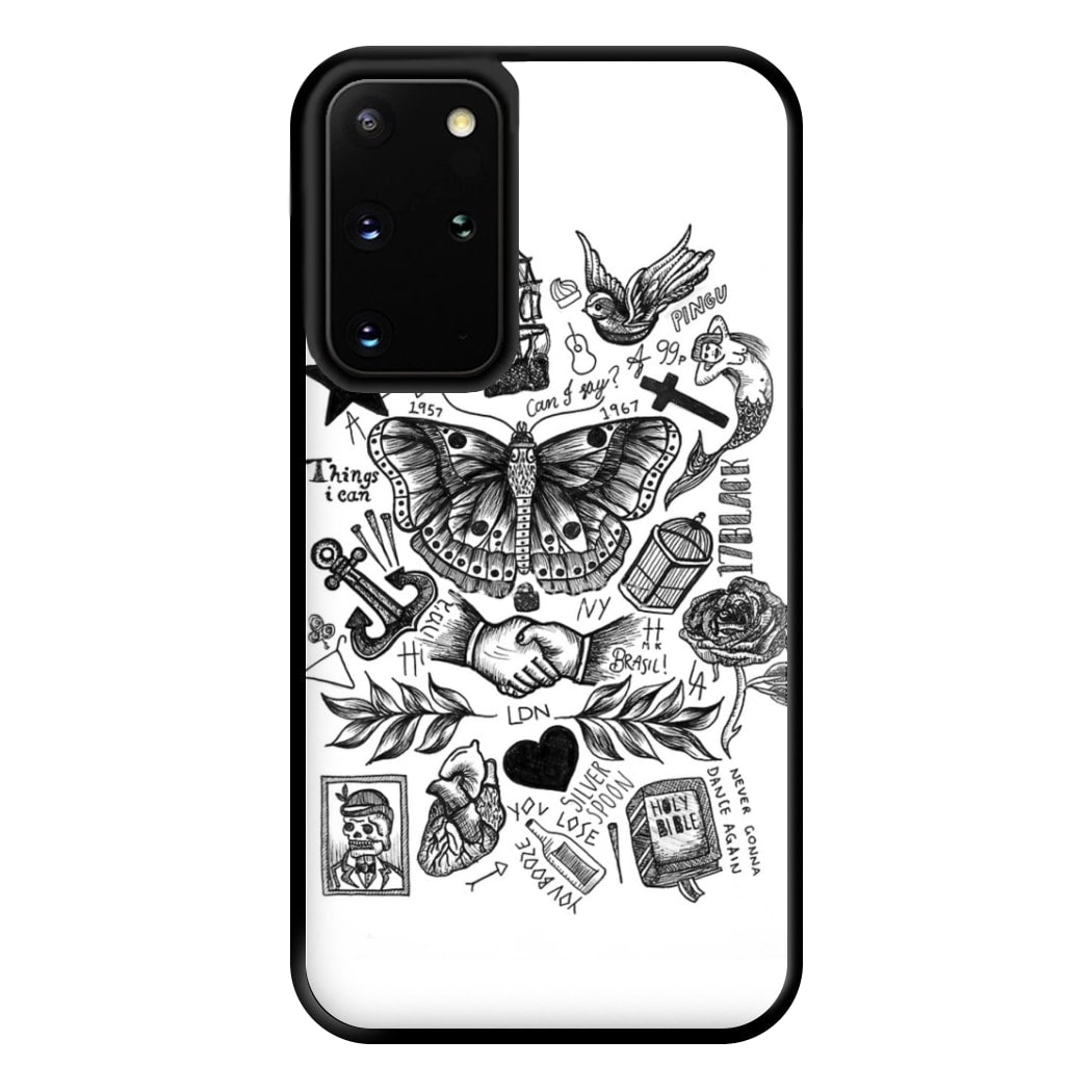 Harry Tattoos Phone Case for Galaxy S20 Plus