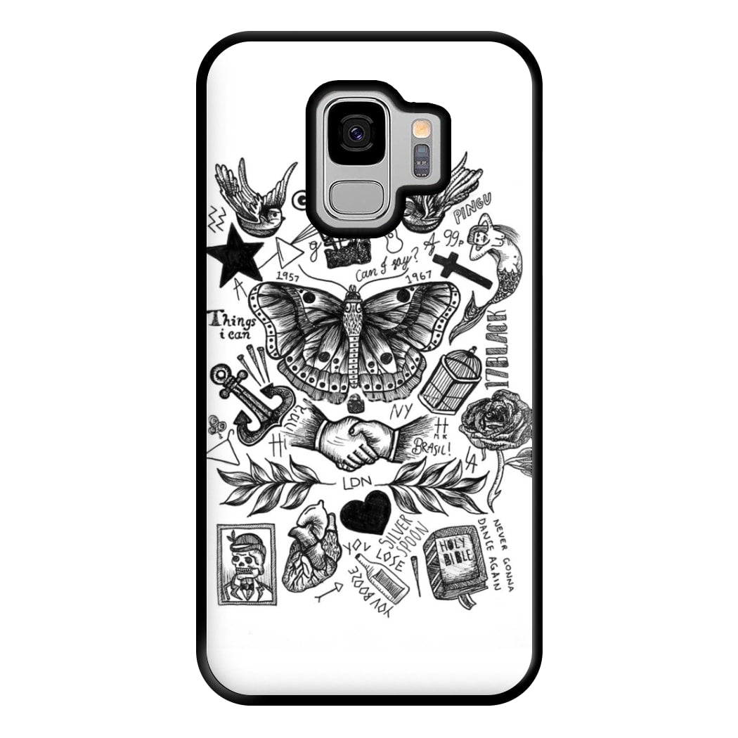 Harry Tattoos Phone Case for Galaxy S9 Plus