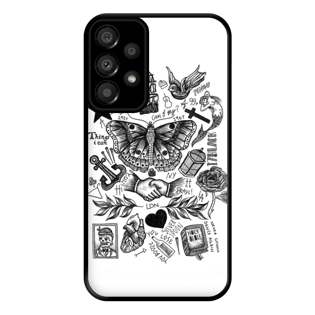 Harry Tattoos Phone Case for Galaxy A33