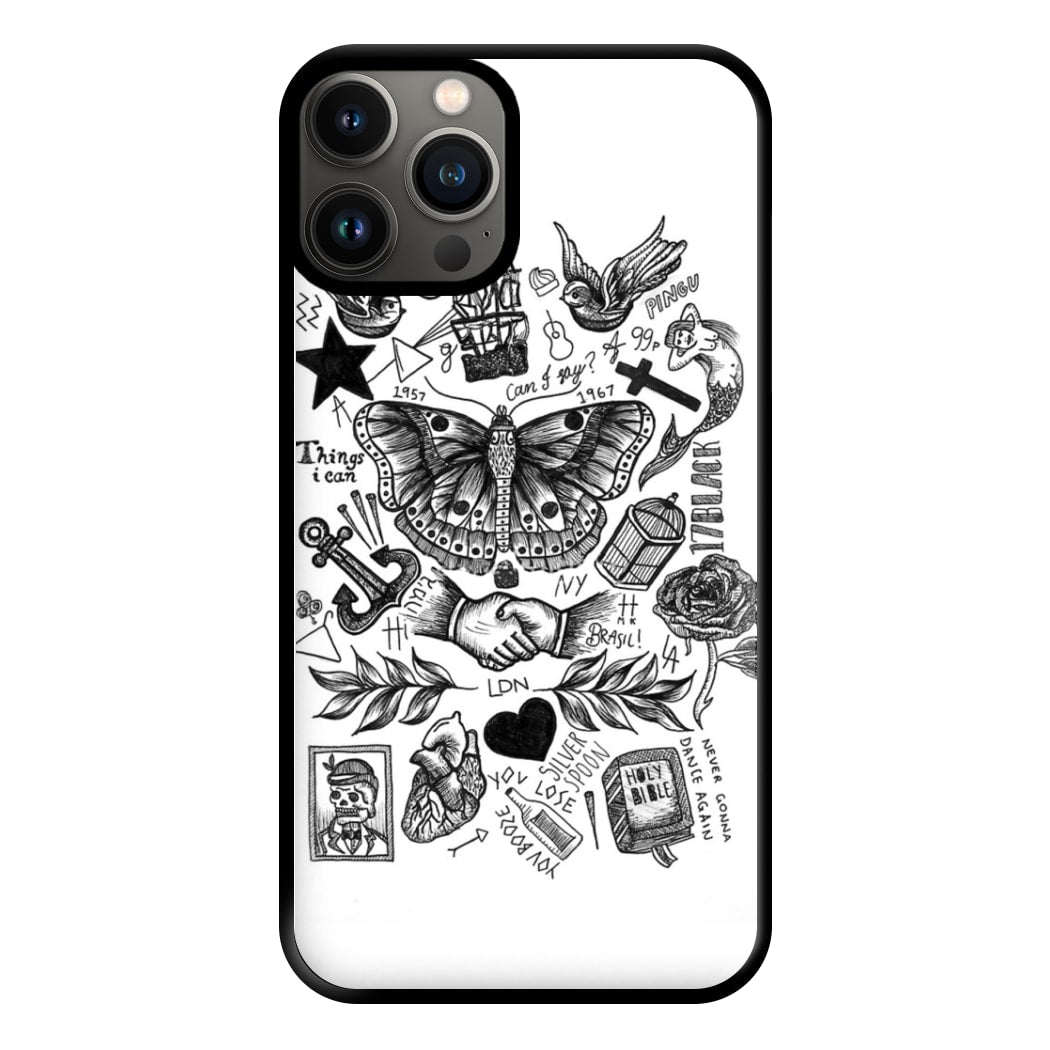 Harry Tattoos Phone Case for iPhone 13 Pro Max