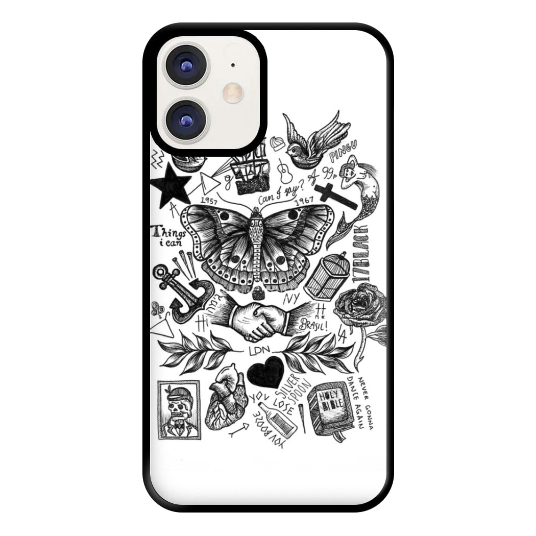 Harry Tattoos Phone Case for iPhone 12 / 12 Pro