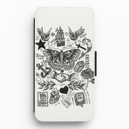 Harry Tattoos Flip / Wallet Phone Case