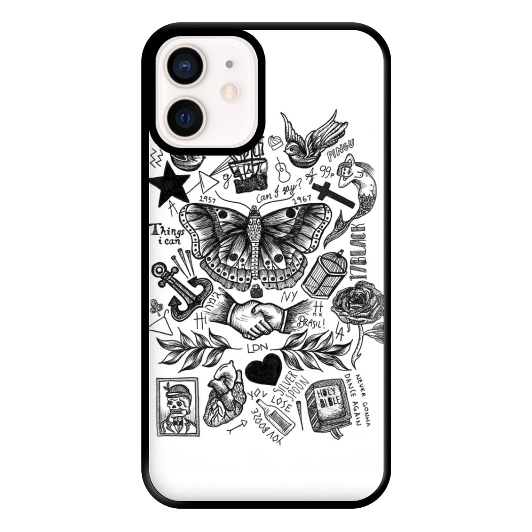 Harry Tattoos Phone Case for iPhone 12 Mini