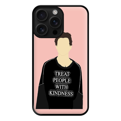 Pink Harry Faceless Cartoon Phone Case for iPhone 16 Pro Max