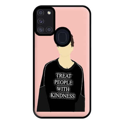 Pink Harry Faceless Cartoon Phone Case for Galaxy A21s