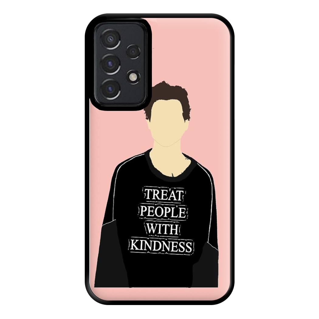 Pink Harry Faceless Cartoon Phone Case for Galaxy A52 / A52s