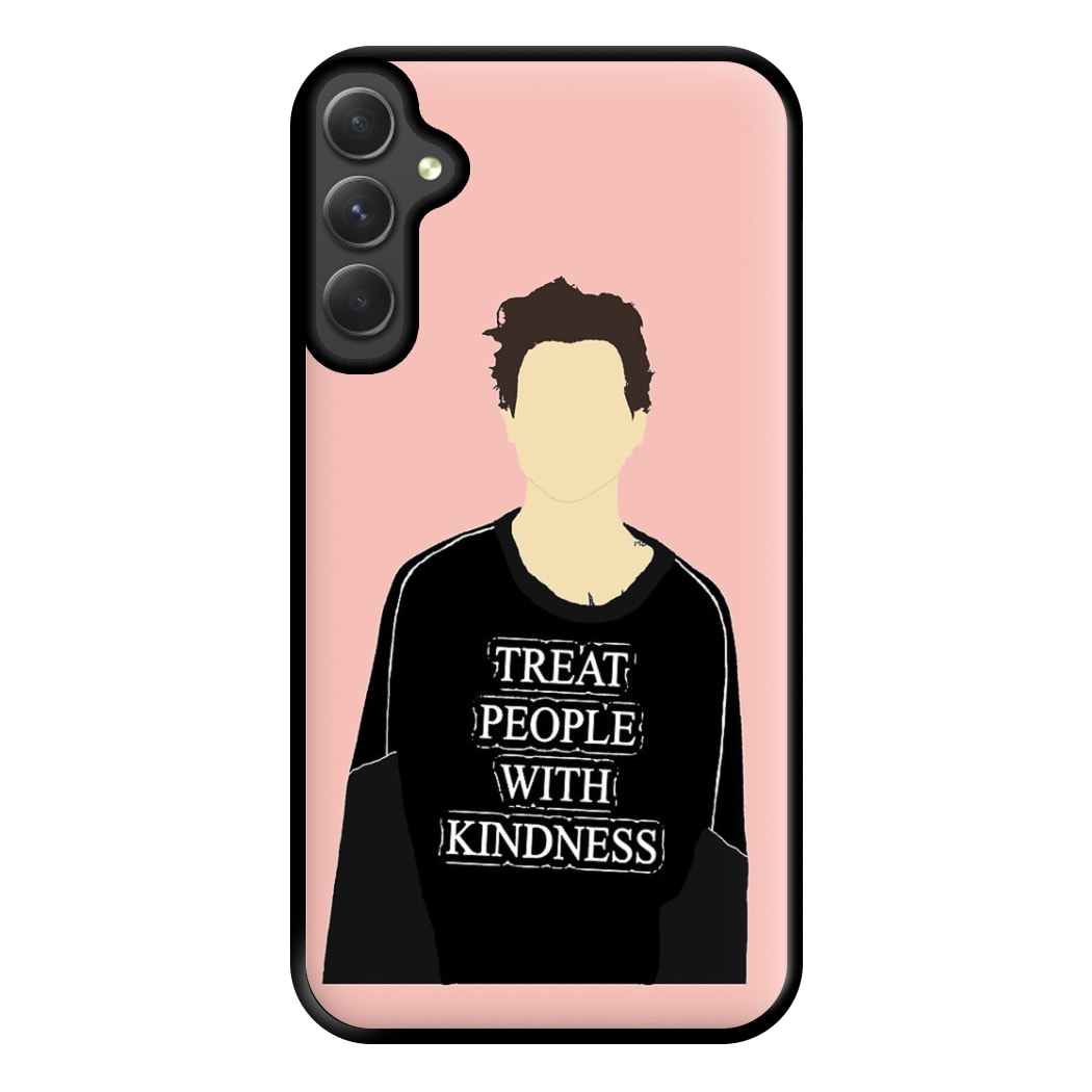 Pink Harry Faceless Cartoon Phone Case for Galaxy A54