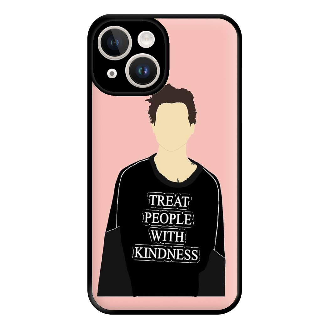 Pink Harry Faceless Cartoon Phone Case for iPhone 14