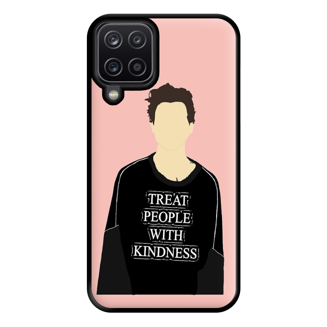 Pink Harry Faceless Cartoon Phone Case for Galaxy A12